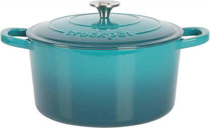 Crock-Pot 3 Quart Enameled Cast Iron Dutch Oven – Aqua S02T
