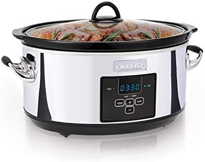 Crock-Pot 7 Quart Programmable Slow Cooker – Polished Platinum S23U