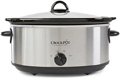 Crock-Pot 7 Quart Oval Manual Slow Cooker – Stainless Steel S29E