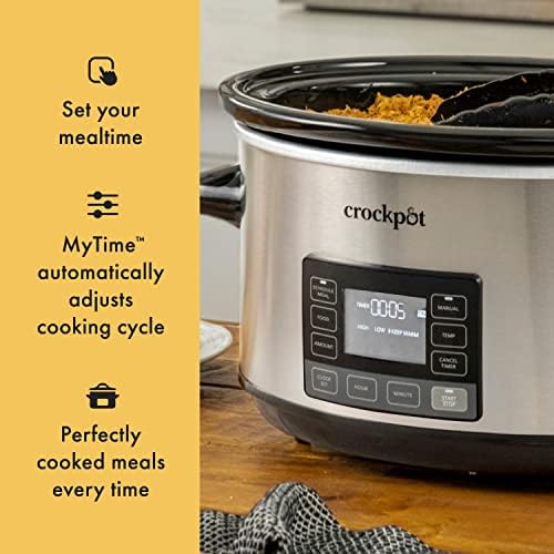 Crock-Pot 7 Quart Portable Programmable Slow Cooker with Timer S27V