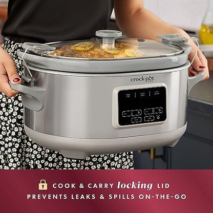 Crock-Pot 7 Quart Programmable Cook & Carry Slow Cooker S19S