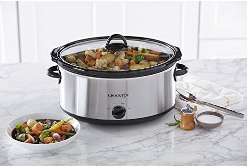 Crock-Pot 7 Quart Oval Manual Slow Cooker – Stainless Steel S29E