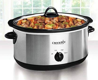 Crock-Pot 7 Quart Oval Manual Slow Cooker – Stainless Steel S29E