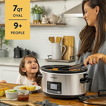 Crock-Pot 7 Quart Portable Programmable Slow Cooker with Timer S27V