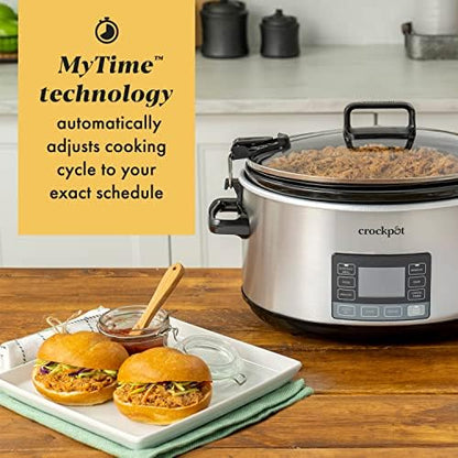 Crock-Pot 7 Quart Portable Programmable Slow Cooker with Timer S27V