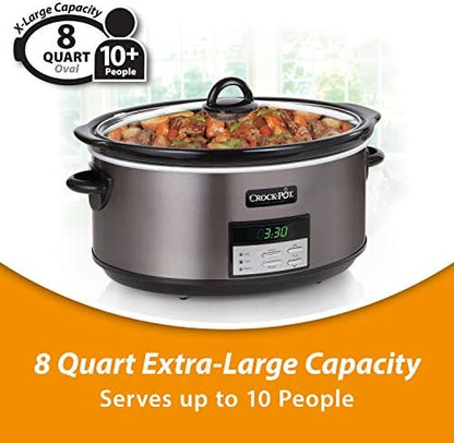 Crock-Pot 8 Quart Programmable Slow Cooker with Auto Warm S28M