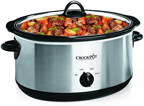 Crock-Pot 7 Quart Oval Manual Slow Cooker – Stainless Steel S29E