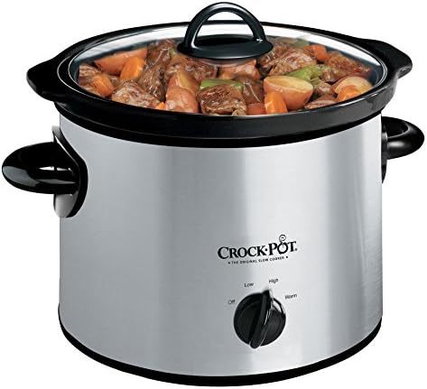 Crock-Pot 3 Quart Manual Slow Cooker – Silver S24B