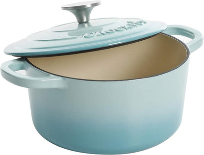 Crock-Pot 3 Quart Enameled Cast Iron Dutch Oven – Aqua S02T