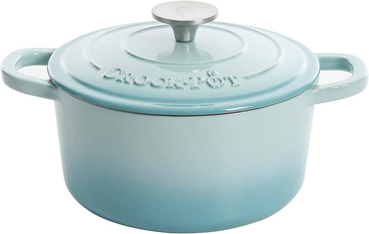 Crock-Pot 3 Quart Enameled Cast Iron Dutch Oven – Aqua S02T
