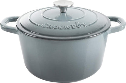 Crock-Pot 3 Quart Enameled Cast Iron Dutch Oven – Aqua S02T