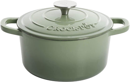 Crock-Pot 3 Quart Enameled Cast Iron Dutch Oven – Aqua S02T